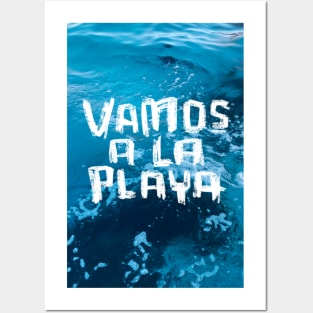 Ocean Sea Blue Water, Vamos A La Playa Posters and Art